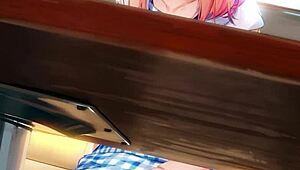 Mashu sneaks in for a stealthy blowjob in hentai style.