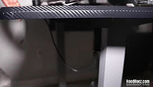 A night with Ash Cash turns into wild ebony action.