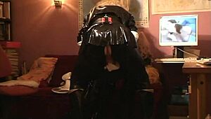 Roxina2010 gets her ass fucked in rubber outfit