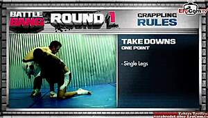 Ebony beauty teases with curves in interracial play