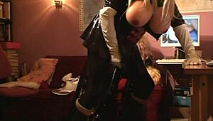 Roxina2010 gets her ass fucked in rubber outfit