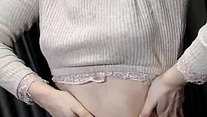 Teen Blonde Teases With Intense Actions