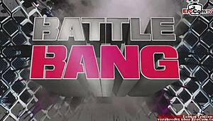 Ebony beauty teases with curves in interracial play