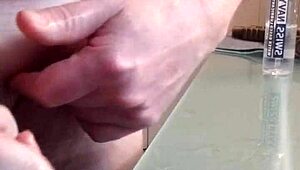 Skinny Amateur Accidentally Pisses During Masturbation At Office