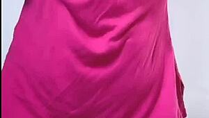 my wife showing off on webcam