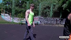 Fucked raw by Tony and Hans with a massive cock