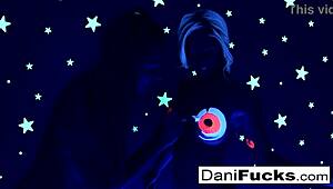 sexy dani plays with her wet pussy