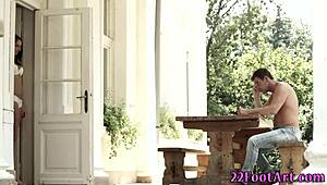 footjob babe gives handjob and cumshot in hd 😍