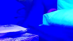 hey, watch this amateur black couple sucking cock in the blacklight room! it's so hot 🔥