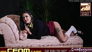 CLOTHED BRIT GETS FACIAL HUMILIATION