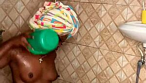 Anita's Wet Pussy Gets Fingered in the Bathroom!