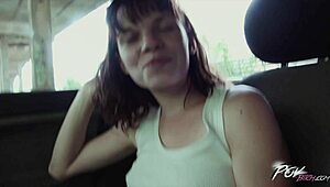 Watch this Czech amateur suck cock and ride in the car for a creampie?