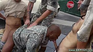 Naked male soldier fucks gay army in explosive sex failure