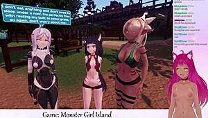 hey guys, vtuber diving into monster girl island part 1 with wild hentai action, let’s go! 😜
