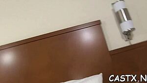 In this amateur reality scene, they check the teen 18+'s pussy depth with a blowjob and orgasm. The interview reveals nasty hardcore details.