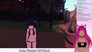 hey guys, vtuber diving into monster girl island part 1 with wild hentai action, let’s go! 😜