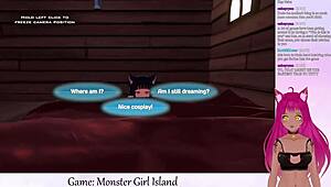hey guys, vtuber diving into monster girl island part 1 with wild hentai action, let’s go! 😜