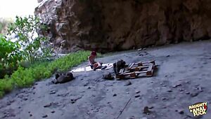 Pink-haired bitch takes anal outdoors and gets facial 😈