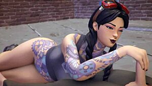 Fortnite busty milf gets fucked hard!