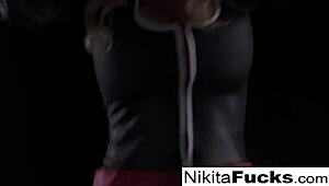 Russian Milf Nikita Von James Drilled Hard by Machine. Her Boobs Bounce Wildly in Action.