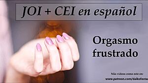 she guides you through a frustrating orgasm in spanish voice