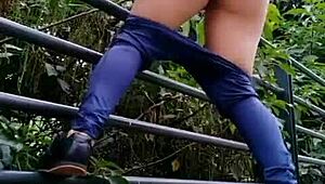 colombian girl in the park getting anal