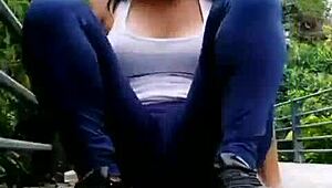 colombian girl in the park getting anal