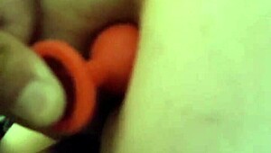 Hey, I'm fucking her with a jewel in her ass for this homemade vid