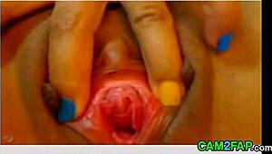 Asian webcam girl fingers pussy and anal for intense play