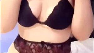 Two guys making her cum with big cocks in group action.