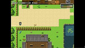 Yuka enjoys relaxing in the onsen with huge tits in this hentai game episode