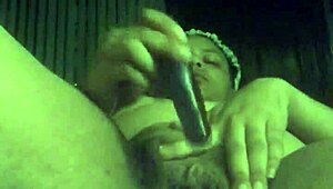 Teen Ebony Fingering Wet Pussy with Toys in Bed