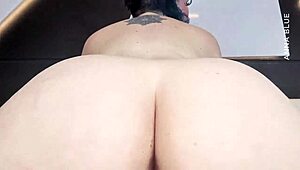 Big ass amateur rides cock for facial