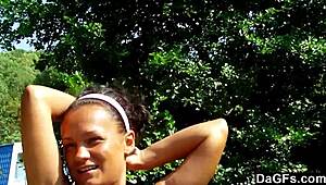 dagfs - she teases with her outdoor ass flash before sucking