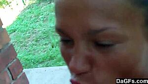 dagfs - she teases with her outdoor ass flash before sucking