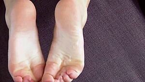 Footfetish babe bent over for rough doggystyle action