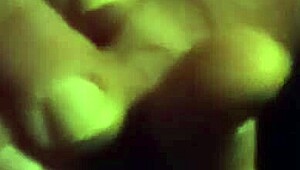 Mature woman sucks cock in dark, hiding from husband