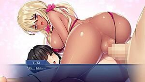 Anime titty fuck femdom handjob leads to happy ending fucking