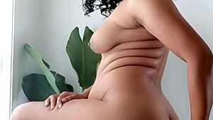 hey, ebony kara kiss is opening her ass with a glass toy, interracial teen fun 😏