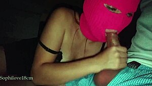 my cute stepsister with 18yo gives me a blowjob and swallows the cum