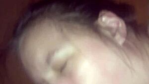 camera shy girl returns for another steamy facial session.