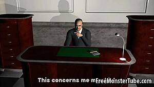 hot 3d blonde babe getting fucked hard by the