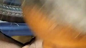 tiny car blowjob leads to cum