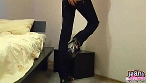 i barely managed to fit in these super skinny jeans