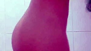 Latina Woman Bathes And Masturbates In Shower