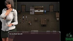 THREE MILFS LICKING AND RIDING DILDO WITH BRUNETTE