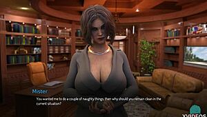 College Teen Miranda Excels at Sucking in Office