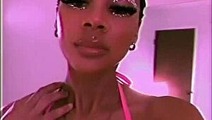 light skin black girl's titties steal the show