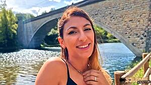 Stella, the European slut with small tits, craves intense anal fucking from her French lover