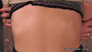 why is this gagged teen punished in rough bondage?